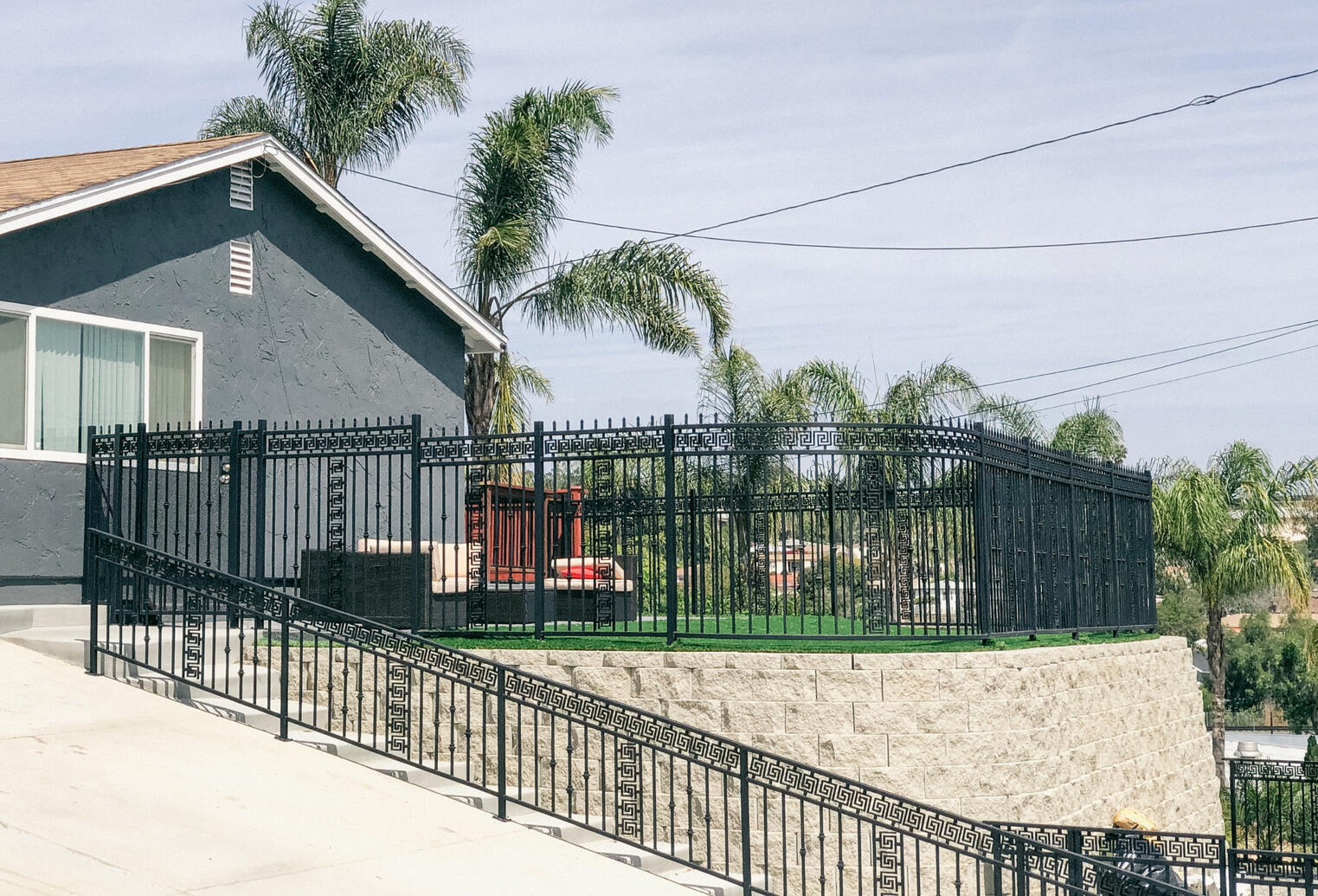 Ornamental iron fence and handrails - Encanto